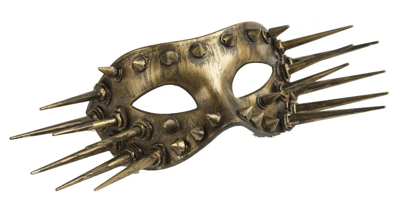 Antifaz Steampunk Dorado con Pinchos Steampunk Viving